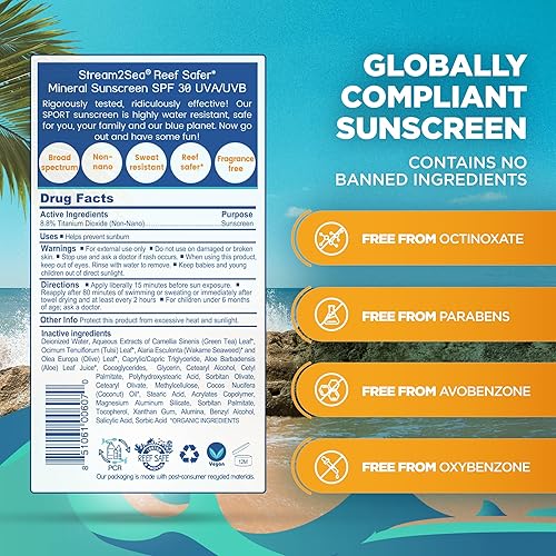 Miniatura 4 de Protector solar biodegradable Stream2sea bloqueador solar mineral FPS 30 SPF 20, spf 30