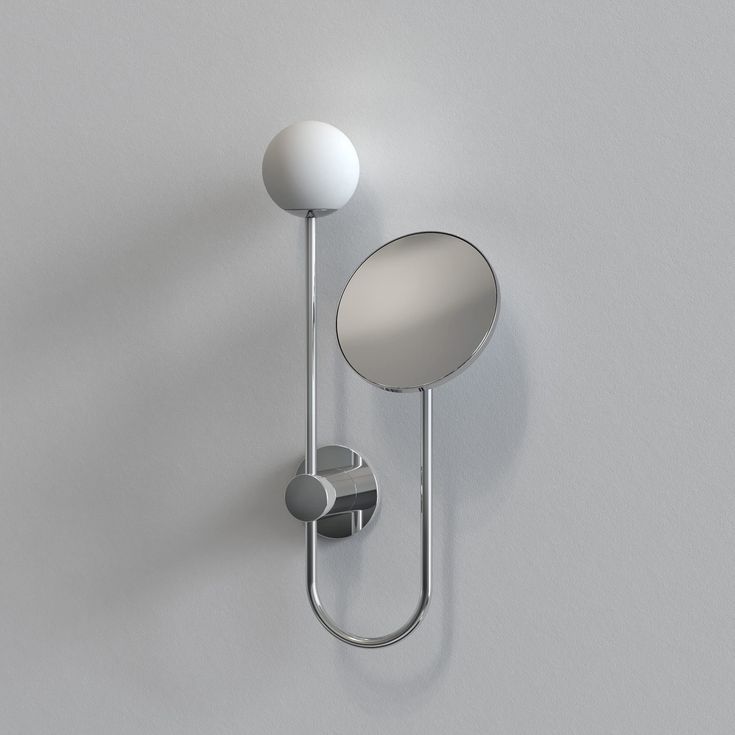 Astro Orb - Specchio ingranditore da bagno dimmerabile, grado di protezione IP44, cromato lucido, lampada G9, progettato in Gran Bretagna, 1424001