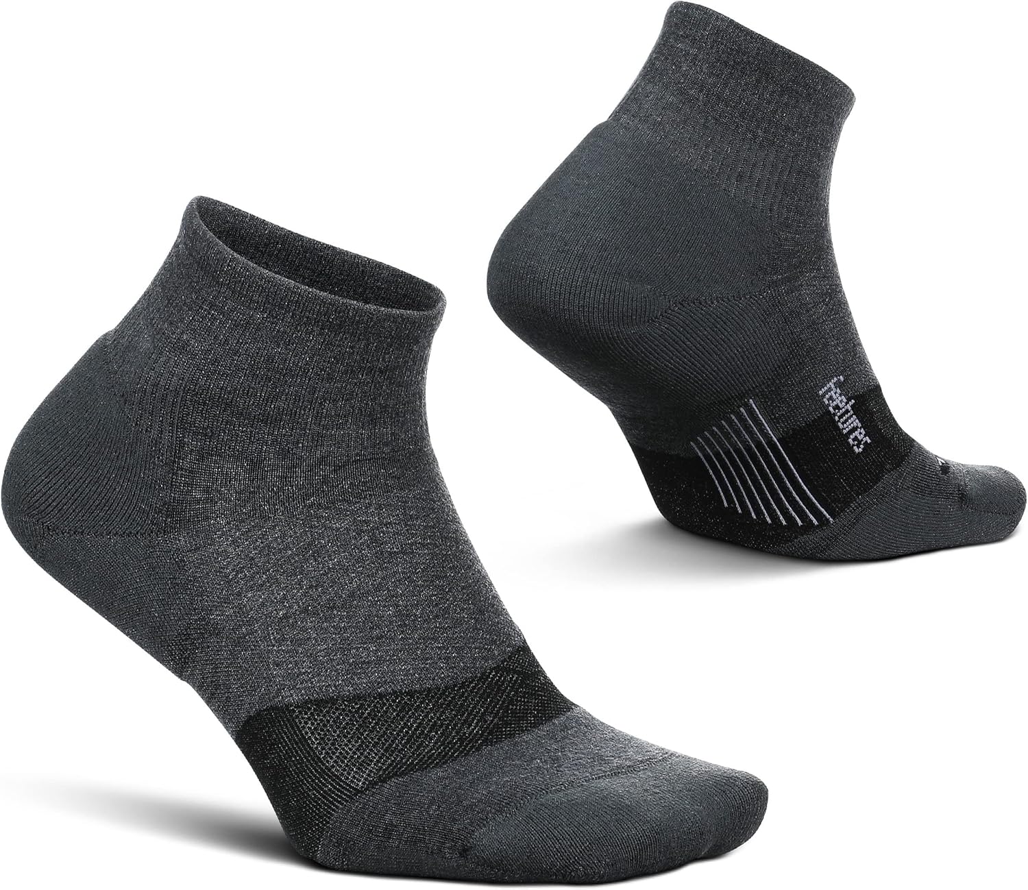 Feetures Merino 10 Cushion Quarter Sock Stripe