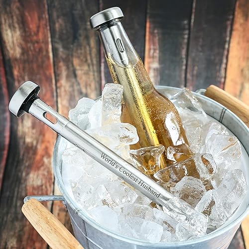 Miniatura 5 de Enfriadores de cerveza para casa de cerveza, en caja de regalo, incluye 2 palos de acero inoxidable, fabricados con tecnología de refrigeración muy