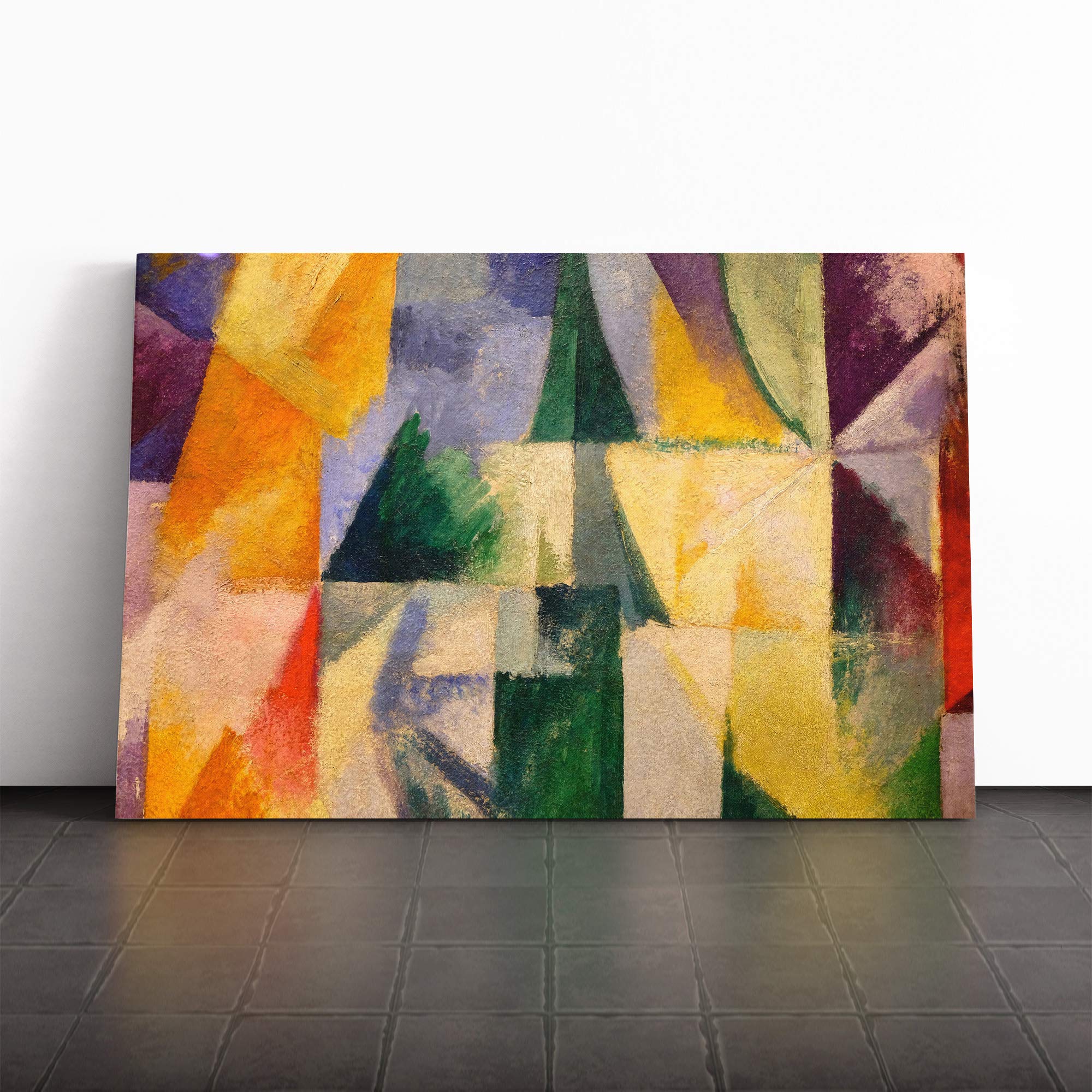 Robert Delaunay Canvas Print | Gallery Wrapped 30mm Frame Wall Art | 30x20 inches | Ready to Hang | Abstract Picture | Living Room Bedroom Lounge Office