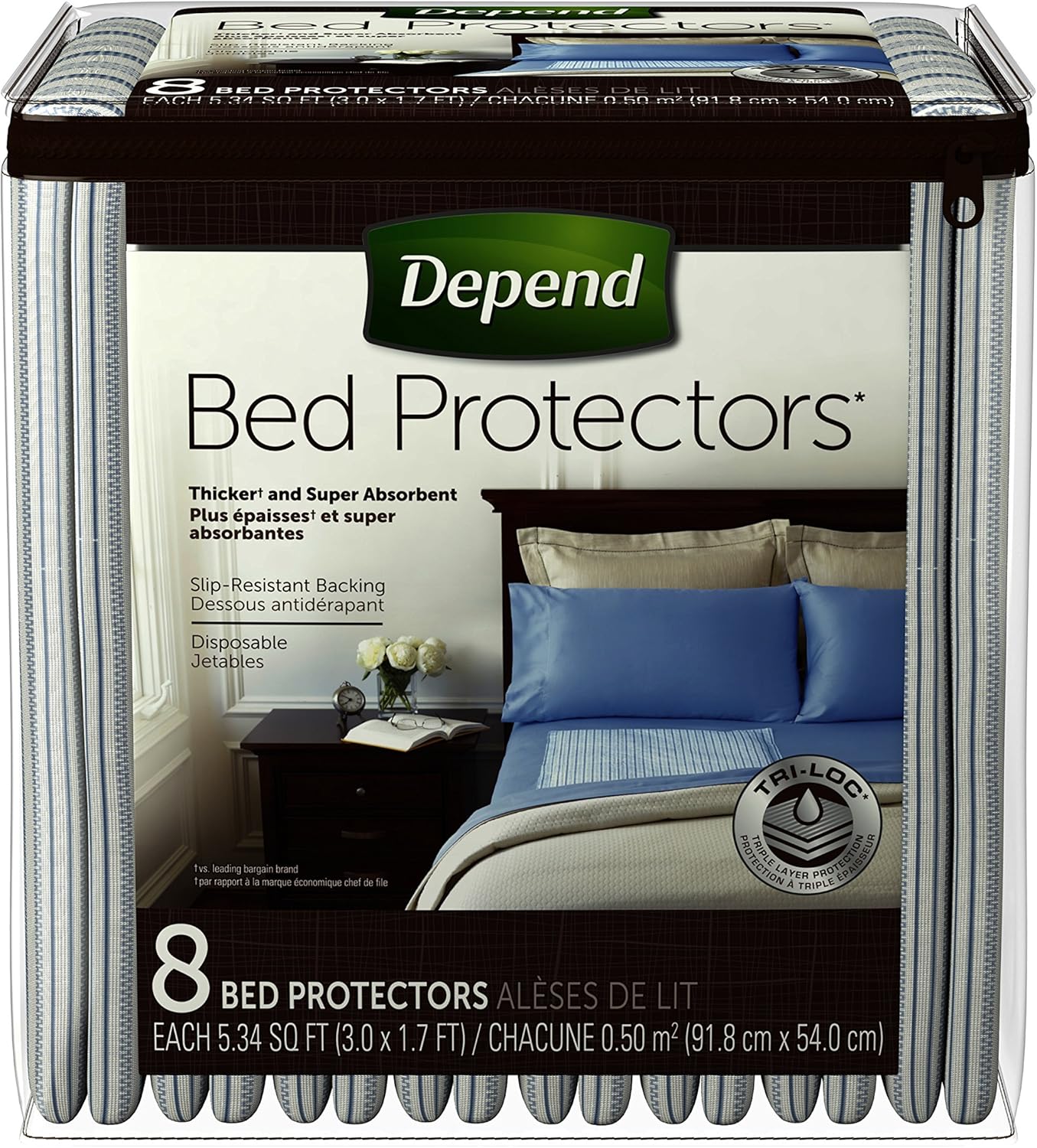 Depend Bed Protector, 8 Count Amazon.ca Health & Personal Care