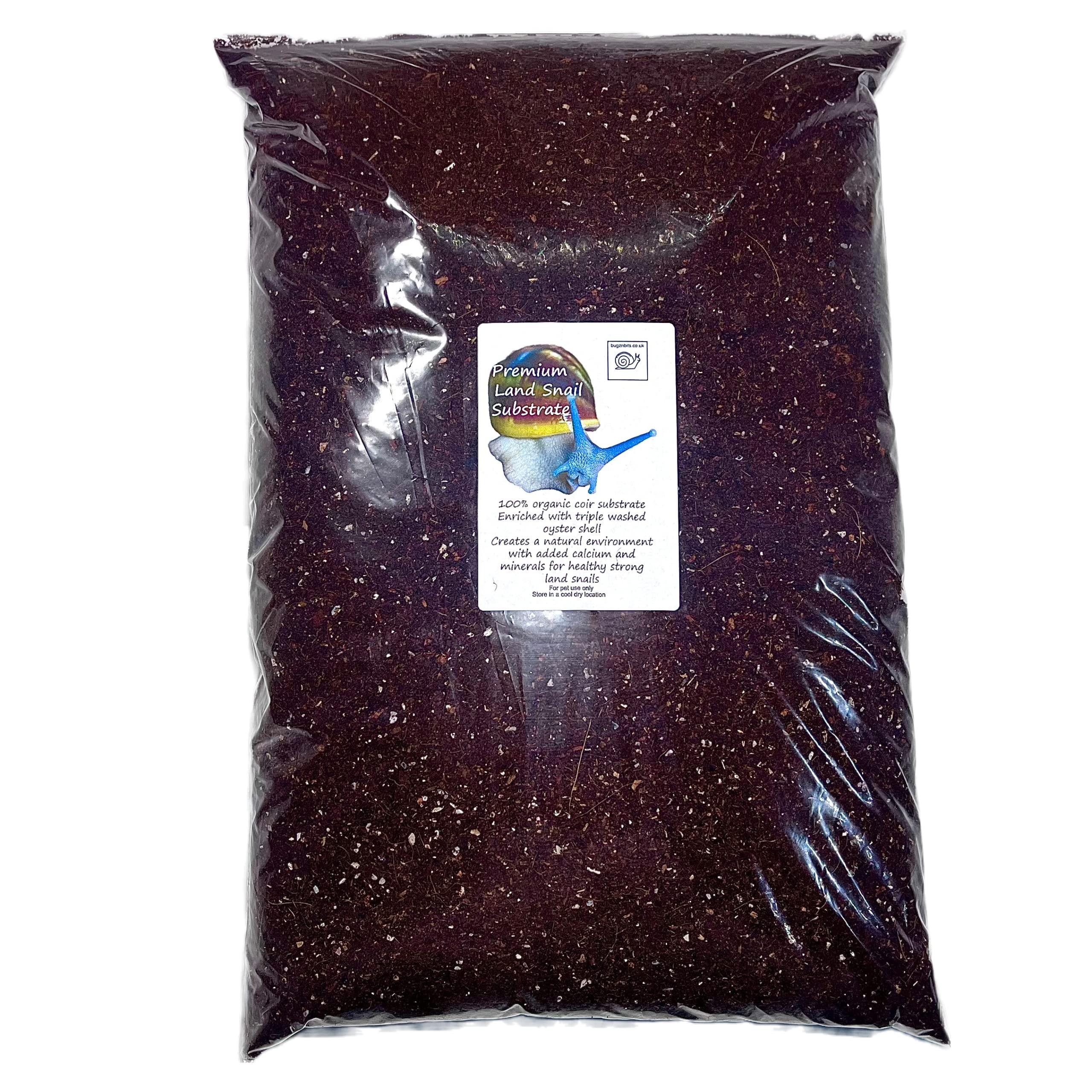 Bugznbits Premium Land Snail Substrate. African land snail substrate, coco coir (6 litre)