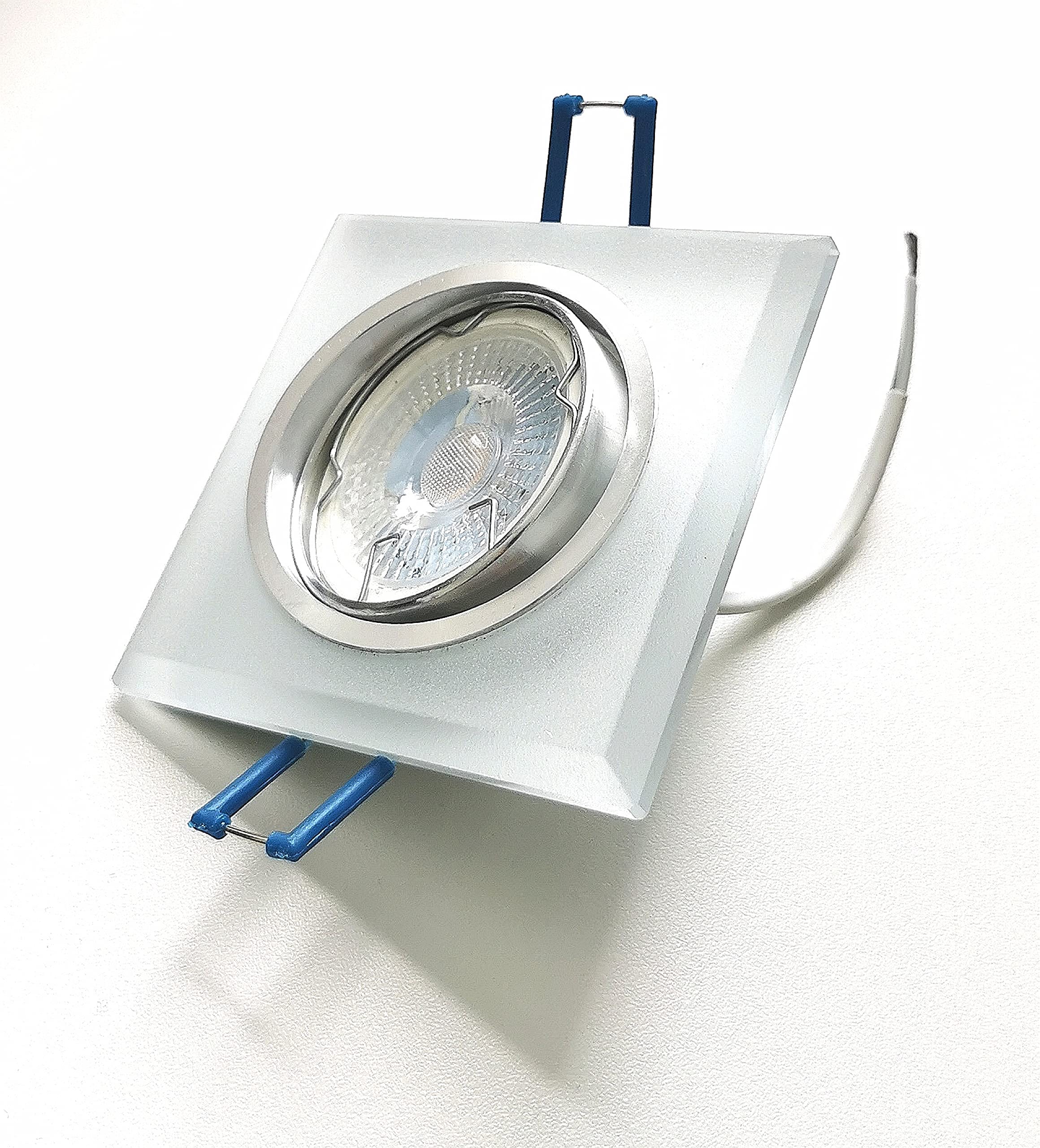 Trango 10er Pack MOCOBSD-10 dimmbar LED Modul Ultra Flach H: 23mm - 3000K warmweiß zum Austauschen GU10 & MR16 Halogen Leuchtmittel für Einbauleuchten, Deckenstrahler, Einbaustrahler, Deckenleuchte