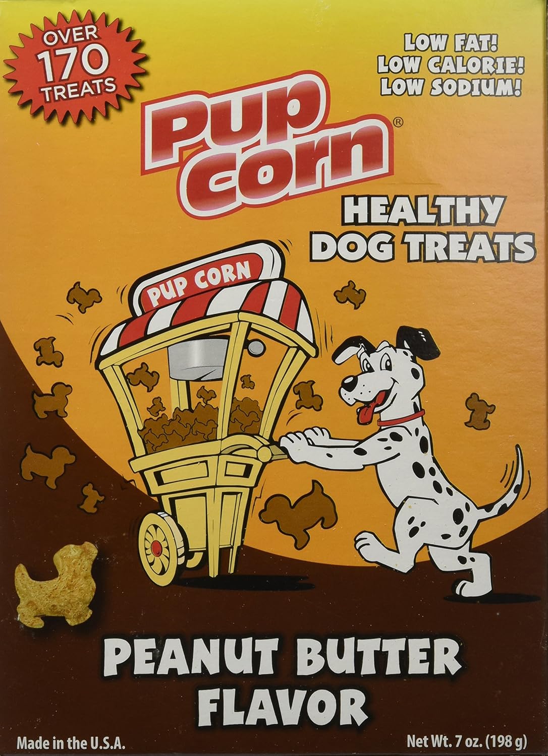 Pup Corn Peanut Butter Dog Treats - Net Wt 7 oz. - Pack of 3