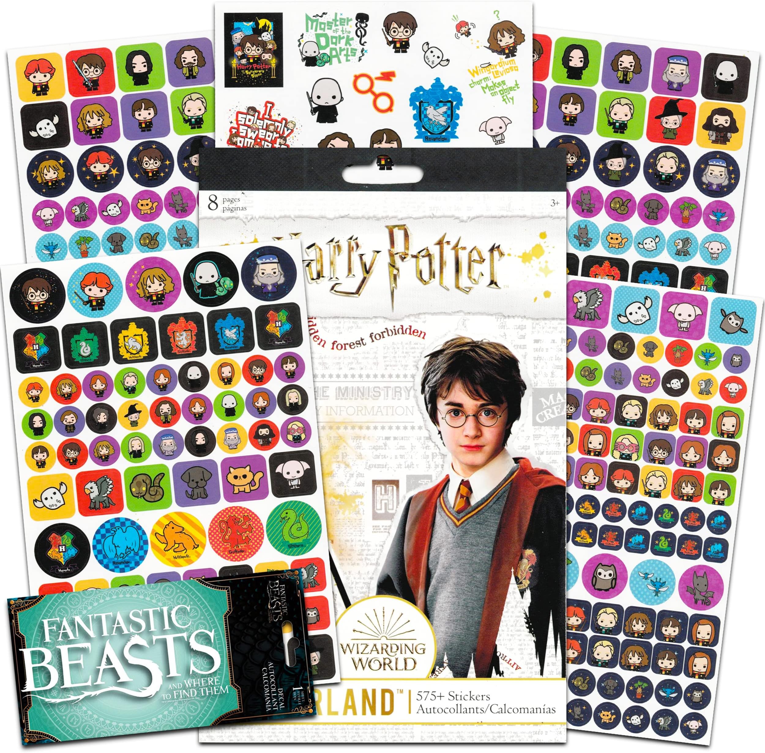 Harry Potter Stickers Party Favors Bundle ~ Over 575 Harry Potter Stickers Featuring Harry, Ron, Hermione and More (Harry Potter Party Supplies)