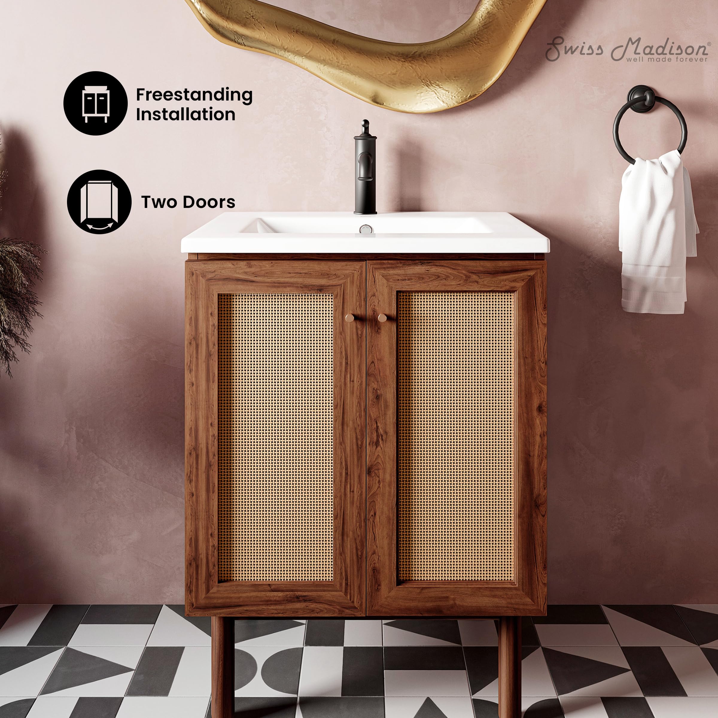 Mobile Da Bagno Sospeso A Un Cassetto Da 61 Cm Con Finitura Di Colore Noce Scuro Duravit