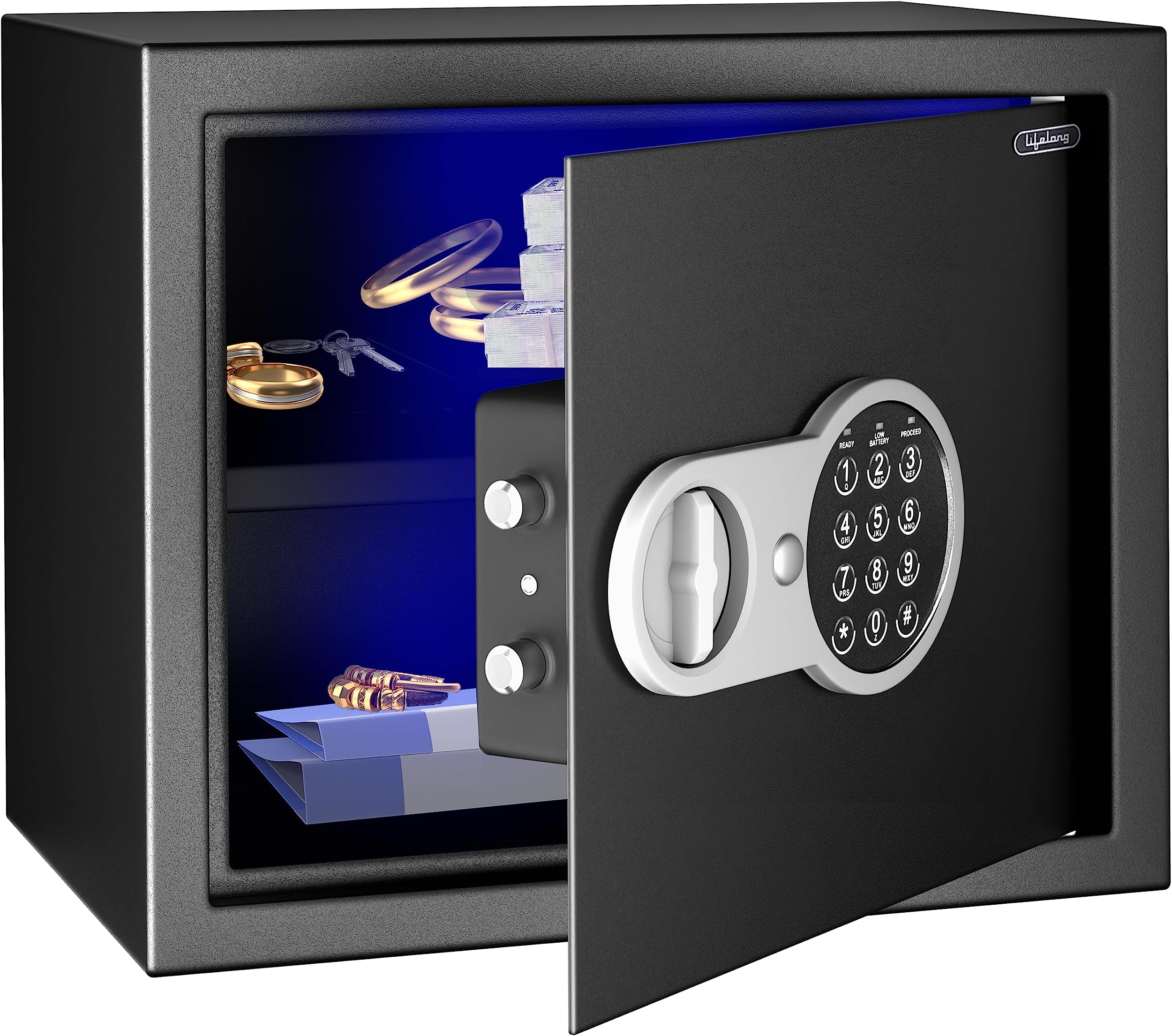 Amazon Basics Digital Safe With Electronic Keypad Locker For Home ...