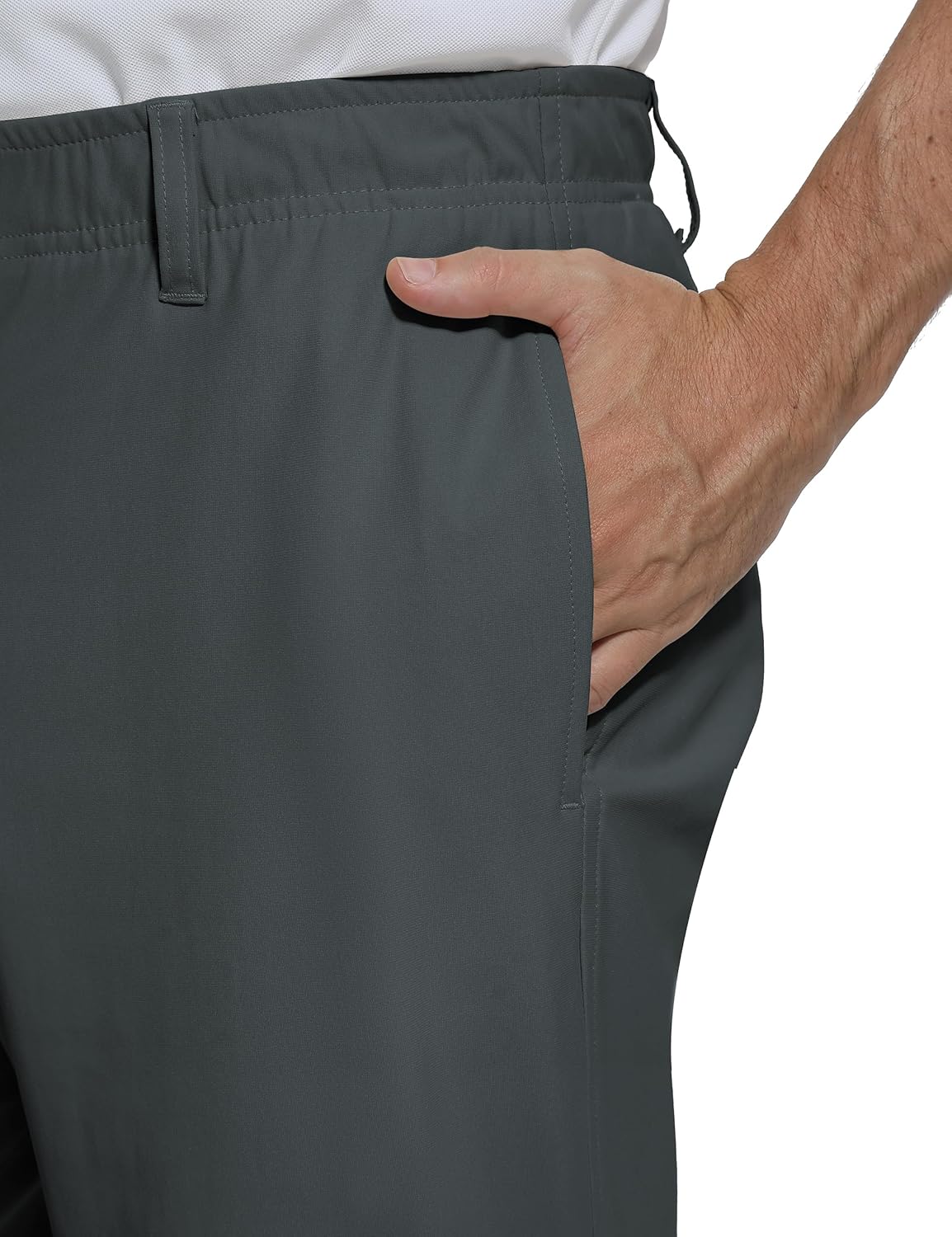 Foucome Men's Golf Pants Slim Fit Work Dress Pants 30“ Lightweight Casual Travel Slacks with Pockets - Image 3