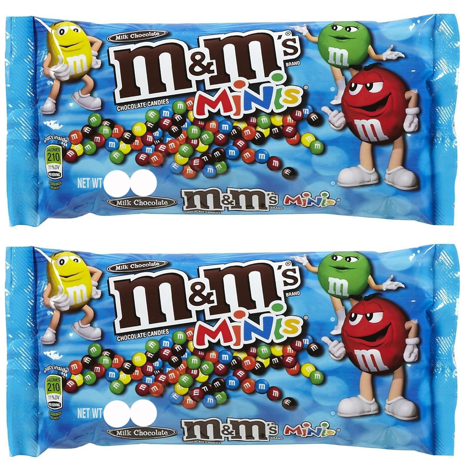 M&M's Candy, Milk Chocolate Minis, 10.8 Ounce (Pack of 2)