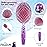 Disney Frozen Hair Brush with Magical Sparkling Leaves Confetti featuring Anna and Elsa for Girls, Purple - Kids Ages 3+