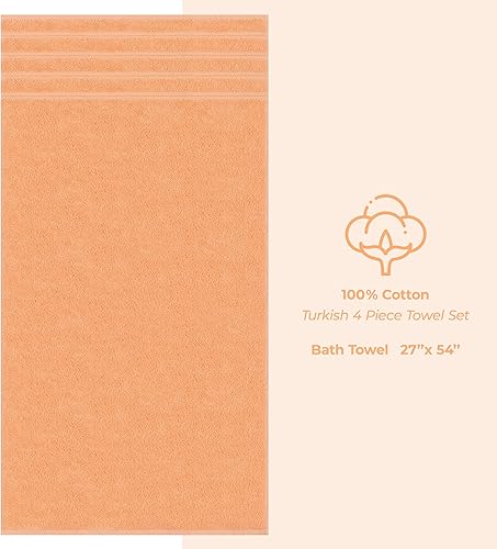 Miniatura 829 de American Soft Linen - Juego de 4 toallas de baño, 100% de algodón turco de 27 x 54 pulgadas, toallas de baño extragrandes, toallas para ducha