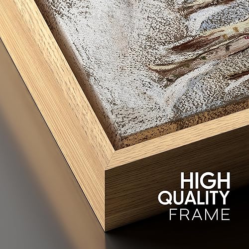 Vista 167 de SIGNFORD Lienzo enmarcado para pared, tren de montaña de otoño, vías de ferrocarril, naturaleza, desierto, fotografía, realismo, paisaje decorativo