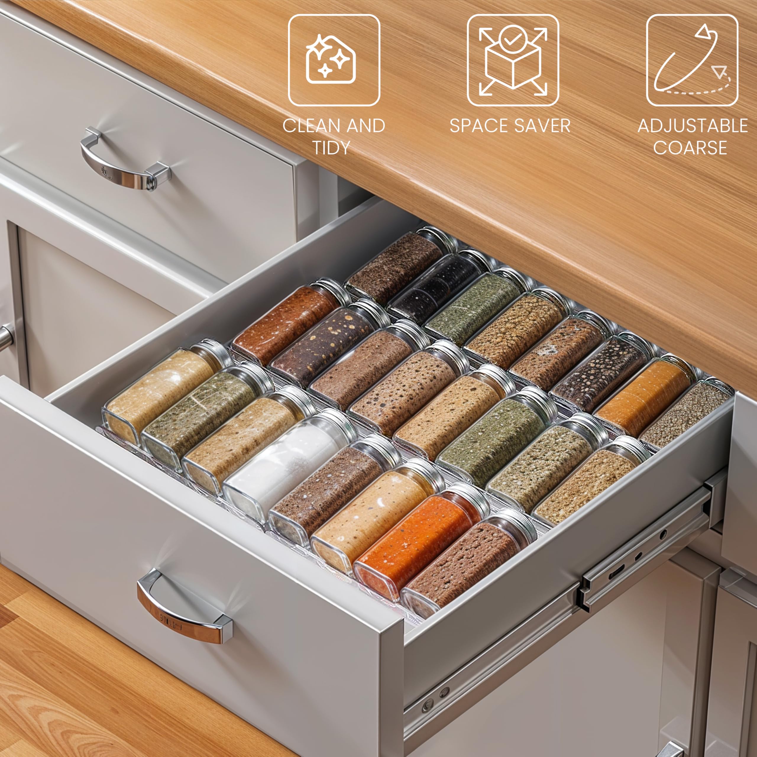 Condimentero Especiero Con Cajones Organizador De Alacena
