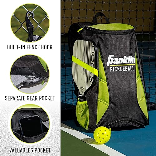 Miniatura 5 de Franklin Sports Bolsas de pickleball - Mochila de pickleball prémium para hombres y mujeres - Bolsa de pickleball para accesorios + equipo - Bolsa