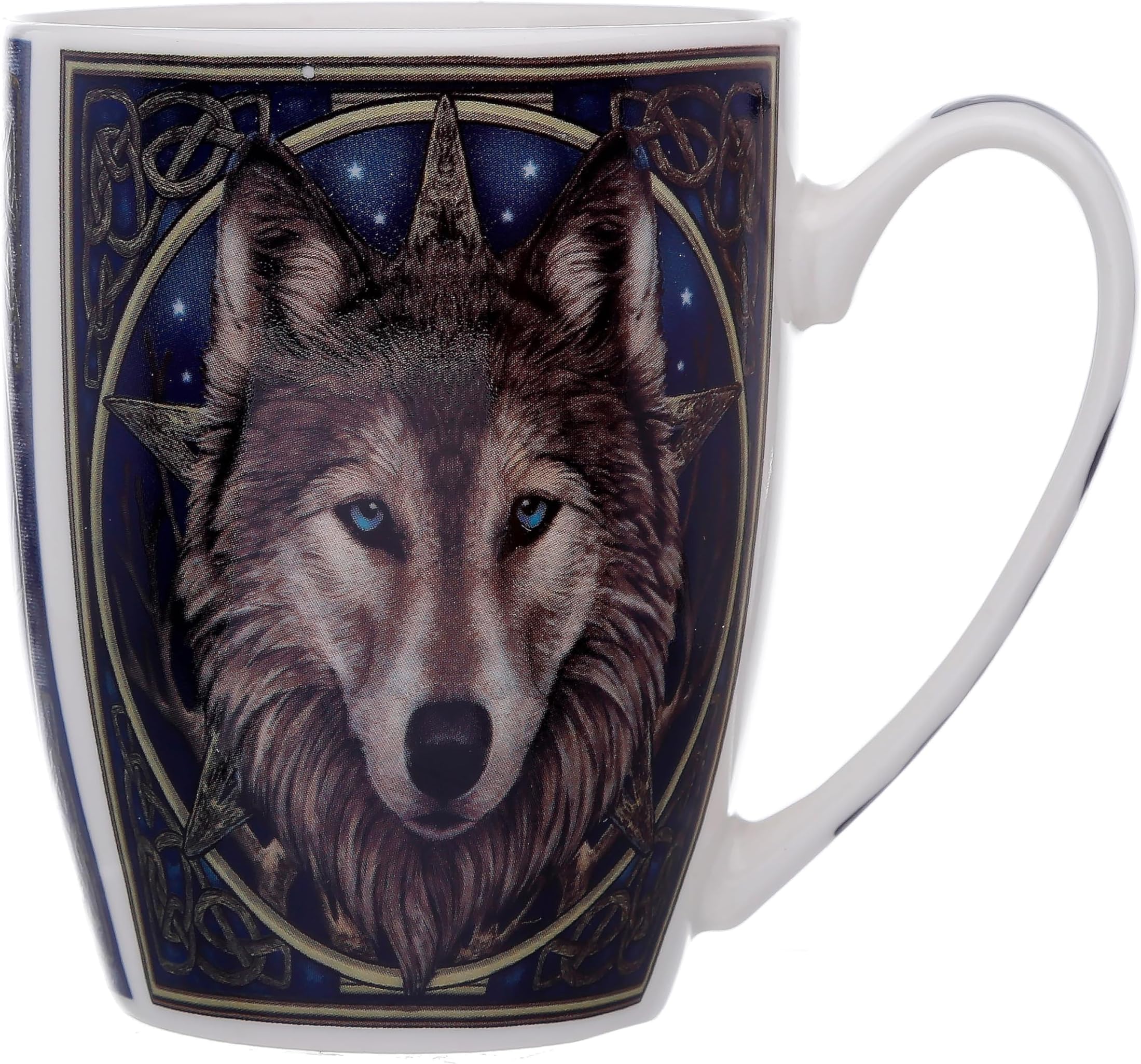Puckator Lisa Parker Wolf Head Porcelain Mug - Funny Home Accessories - Cute Gifts for Girlfriend - Large Mugs for Men Women Hot Drinks - Cute Cups Presents - Secret Santa Gift - Cup Set