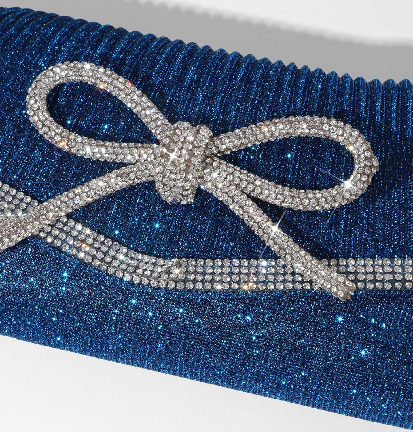 Bow Evening Bag Sparkly Clutch Purses for Women Wedding Glitter Rhinestone Party Prom Purse Dressy Clutch Bags | Bow, Sparkly, Wedding, Glitter, Rhinestone, Party - Image 5