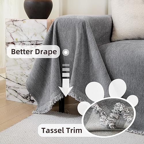 Miniatura 5 de Funda para sofá de 2 a 3 cojines, funda antideslizante de felpilla para sofá seccional, fundas de sofá, lavables, protector de muebles para mascotas