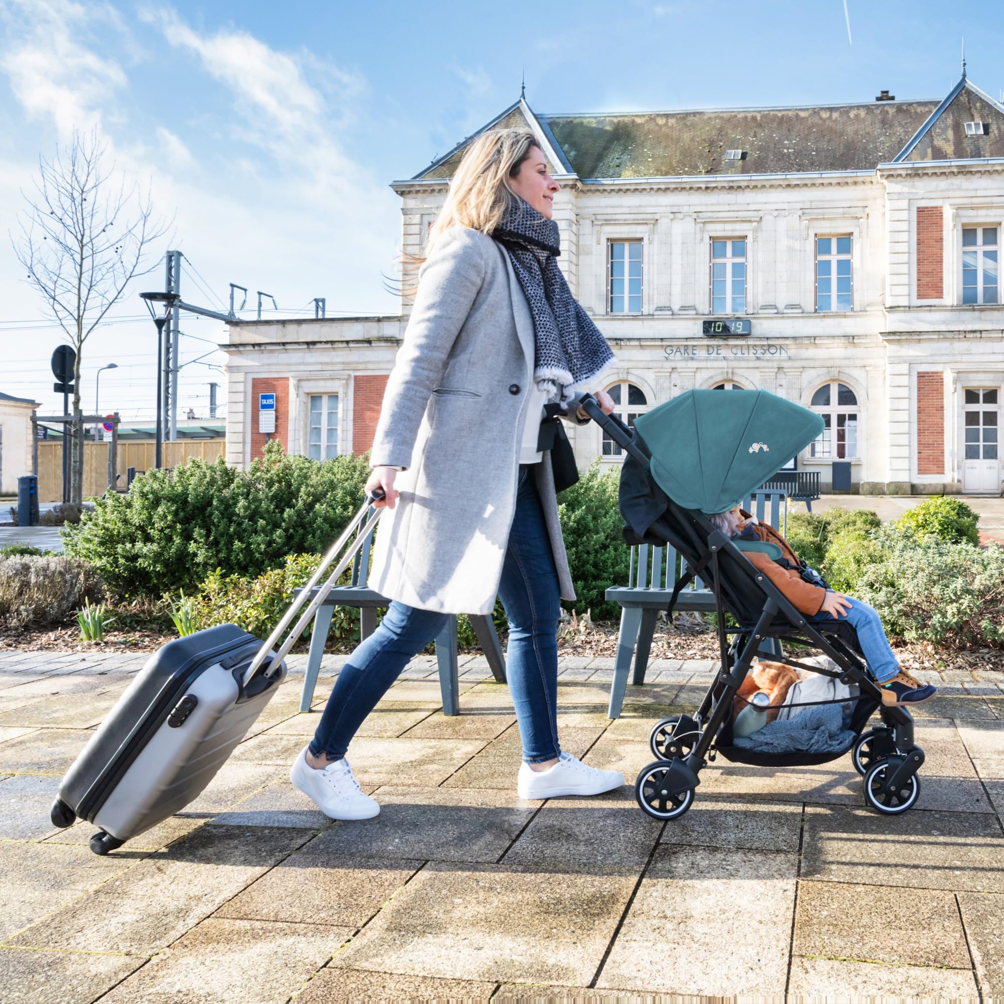 Bebeconfort Teeny 3D, poussette canne ultra compacte, poussette légère, de la naissance jusqu'à environ 4 ans, jusqu'à 22 kg, Tinted Grey