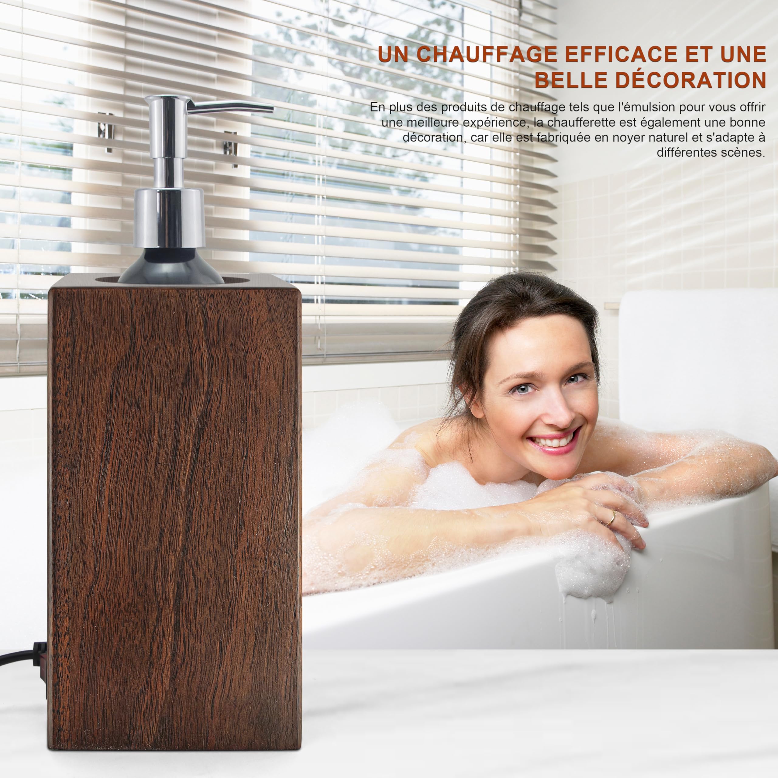 Salon de beauté SPA Huile de massage chauffer Lotion de noix solide chauffer Système de chauffage en cuivre Contrôle automatique de la température pour le massage 2 bouteilles en métal