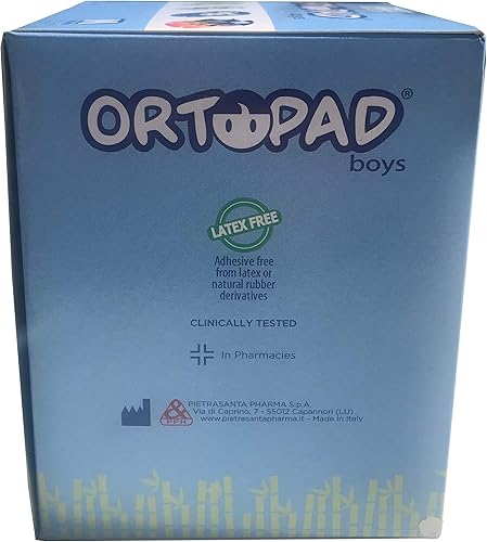 Ortopad® Parches de bambú para niños, 50/caja (tamaño mediano, 2-4 años) Racing Flames Pack