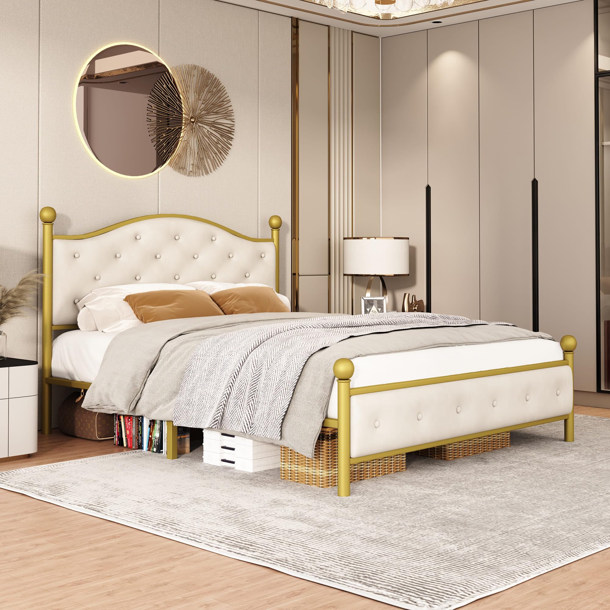 Lit Coffre 160x200 Cm Avec Rangement - Tête De Lit Rembourrée Et Ports USB - Sommier à Lattes Inclus - Gris - Charge 180 Kg
