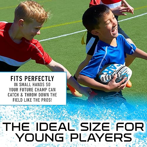 Vista 13 de Franklin Sports - Balones de fútbol americano juveniles de todos los equipos de la NFL, juego de balón infantil pequeño de 8.5 pulgadas + inflador