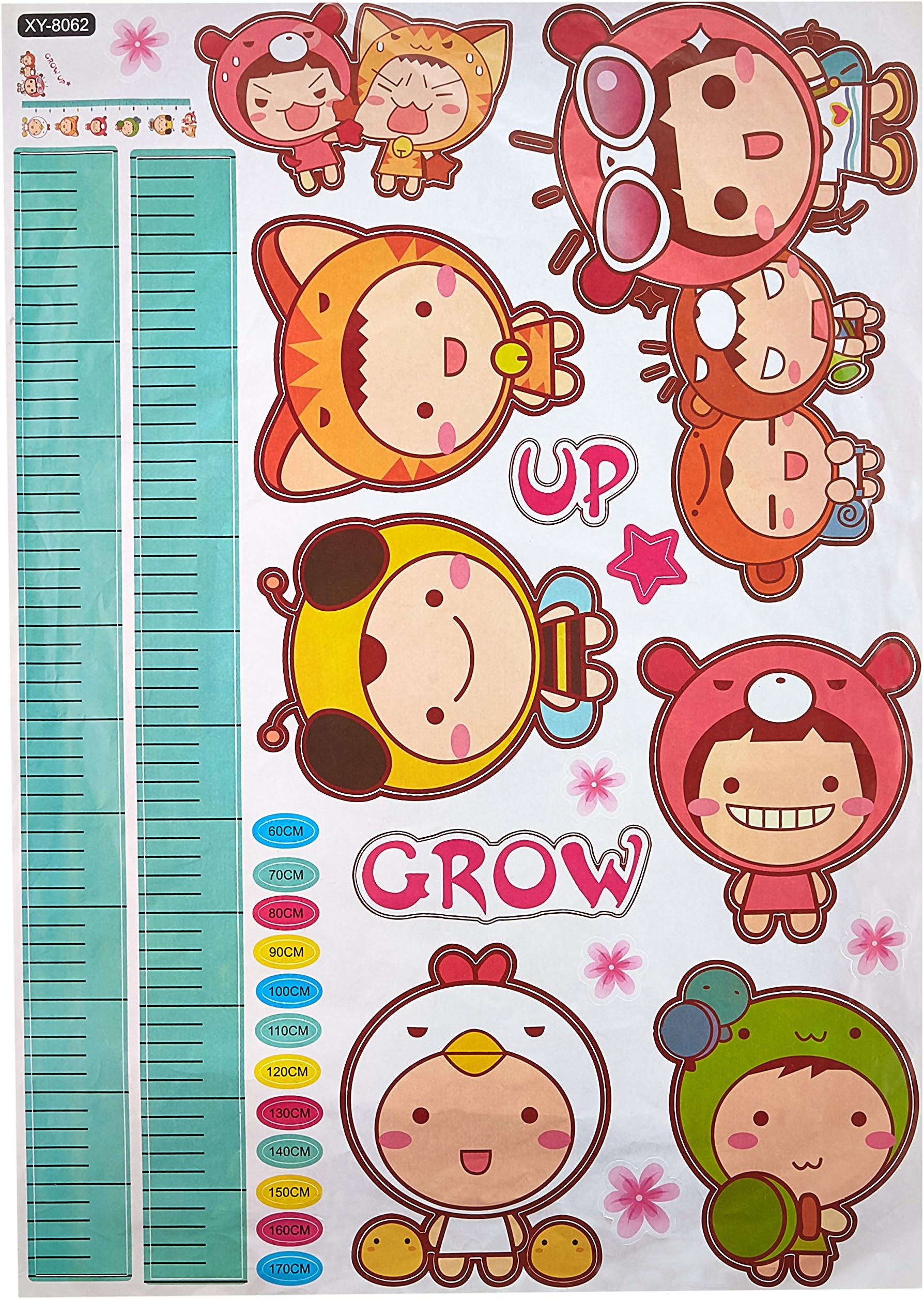 Wall Sticker Growth Chart, Grow Up, Medium