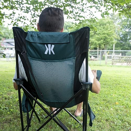 Miniatura 7 de Kijaro Silla plegable para campamento disfruta del aire libre en esta silla al aire libre con un portavasos integrado y organizador lateral o