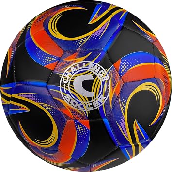 American Challenge Kreis Soccer Ball Size 3, 4 & 5, Grass Field | Durable TPU casing with Hybrid SR bladder for reliable bounce, ideal for practice and recreational play