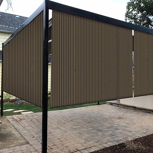 Miniatura 7 de Coarbor Persianas enrollables para exteriores, persianas para porche, pérgola, pantalla enrollable de privacidad para terraza, glorieta, marrón, 6