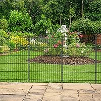 INJOPEXI Rustproof Decorative Garden Fence 6 Panels 13ft x 36in - No Dig Metal Animal Barrier Dog Fence for Yard Patio No Gate