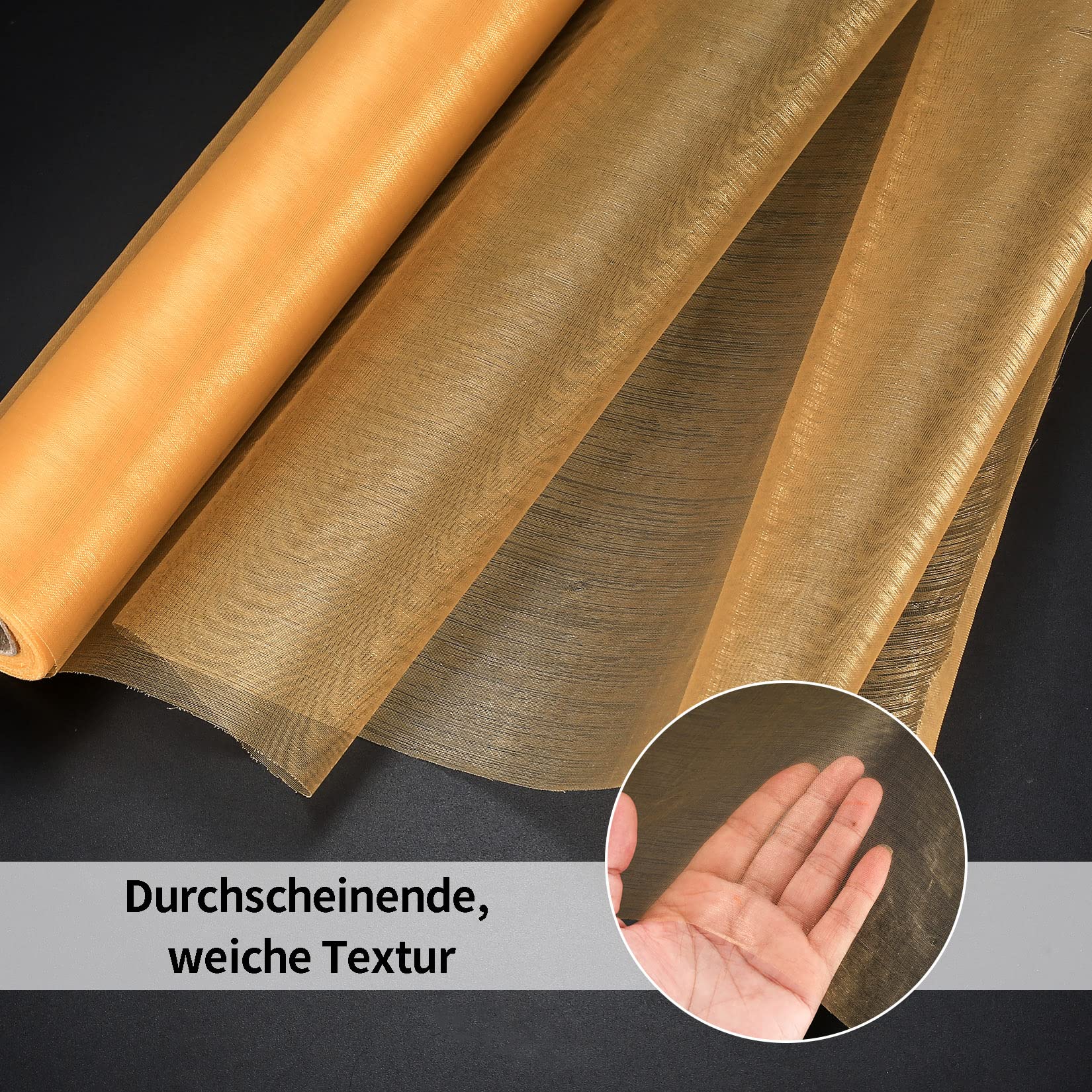 GOTRUST Fabric Table Runner Tulle Roll, Transparent Organza Chair Sashes - Image 3