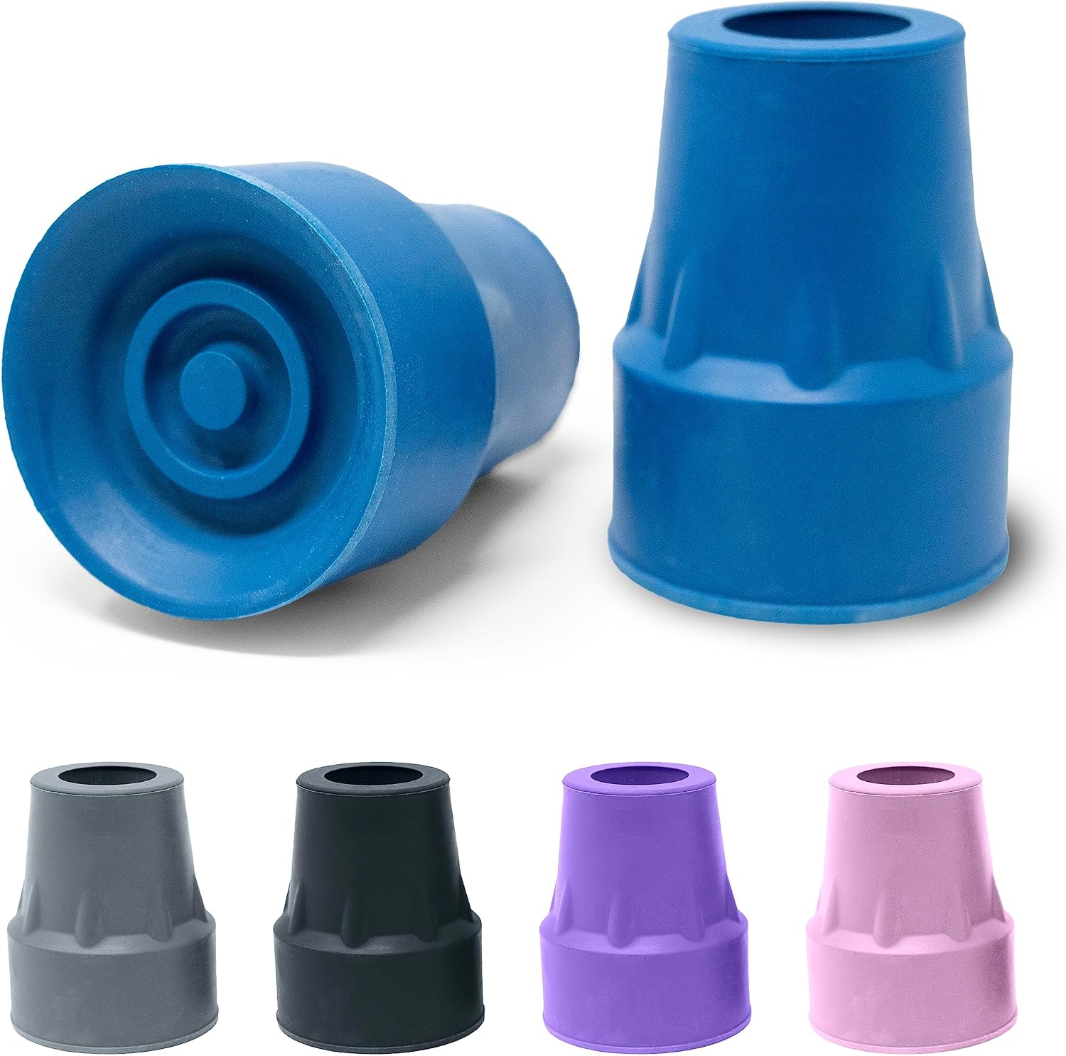 Crutch Comfort by Top Glides: Steel-Reinforced 7/8" Crutch Tips - 1 Pair