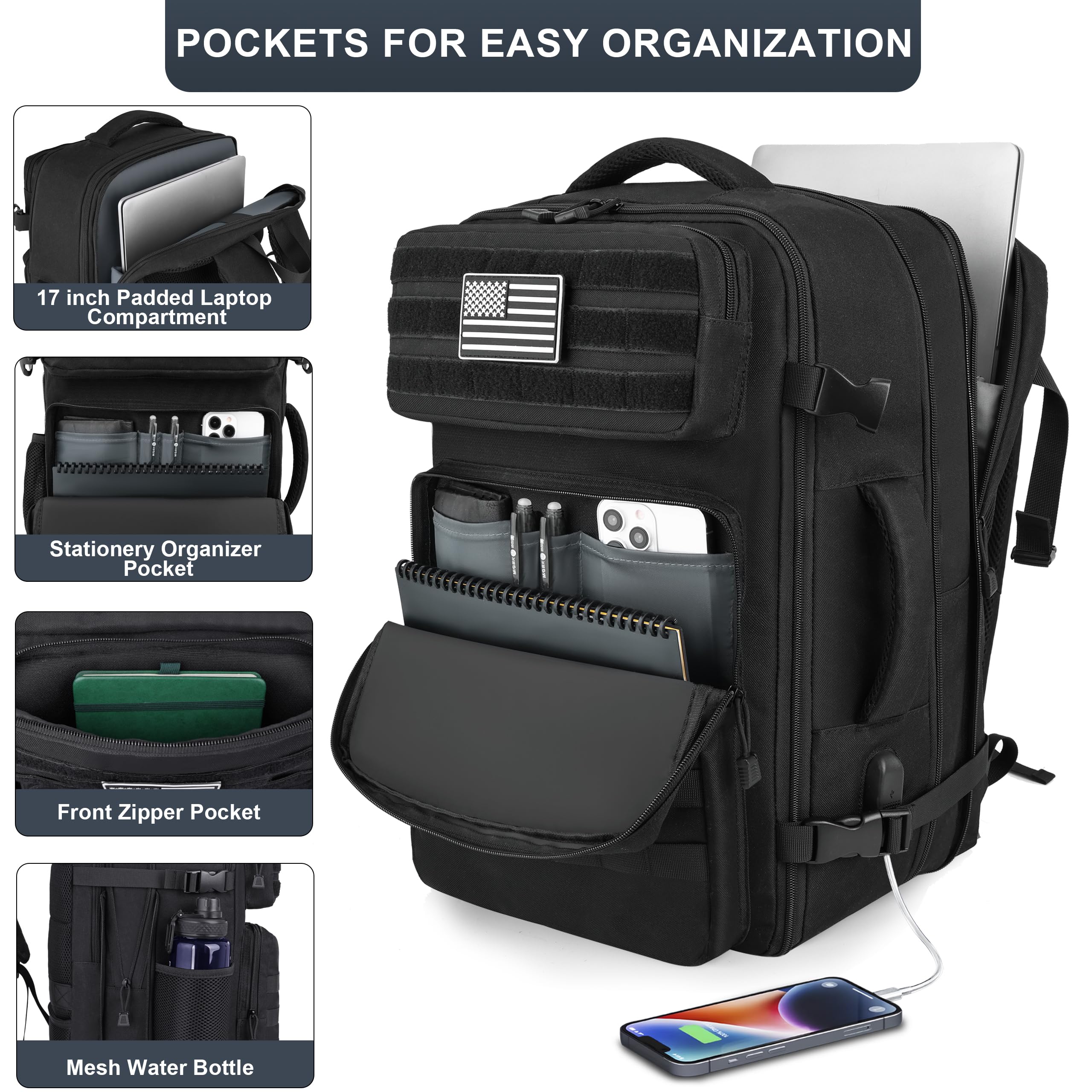 40L Travel Backpack - Carry On & Expandable -5 40L Travel Backpack - Carry On & Expandable -5