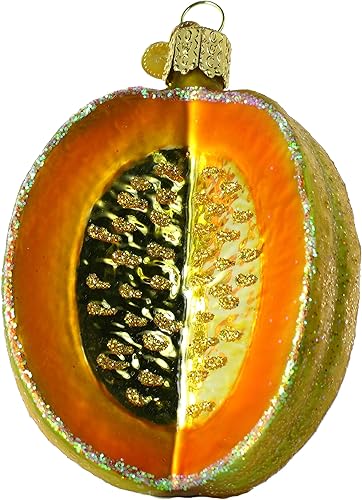 Miniatura 10 de Adornos de Old World Christmas Selección de frutas - Adornos de vidrio soplado para árbol de Navidad, sandía