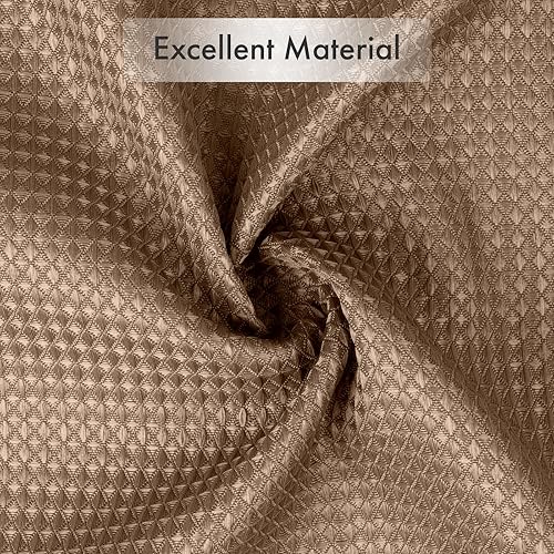 Vista 65 de AmazerBath - Cortina de baño con tejido de punto gofre, calidad hotelera, 60 x 72 pulgadas, blanco