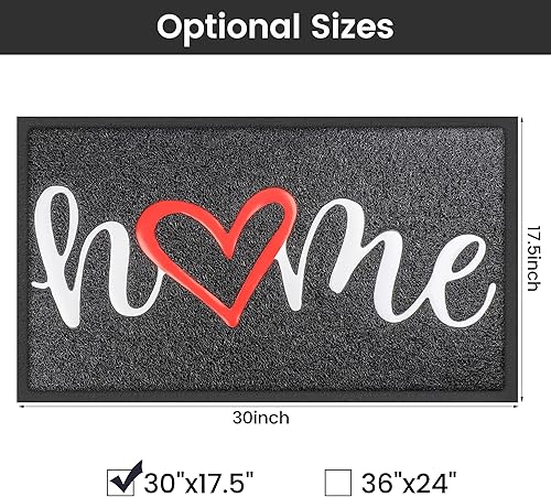 Miniatura 3 de Tapete de bienvenida duradero para puerta delantera, tapete de bienvenida al aire libre, tapete antideslizante para entrada, entrada a casa, patio,