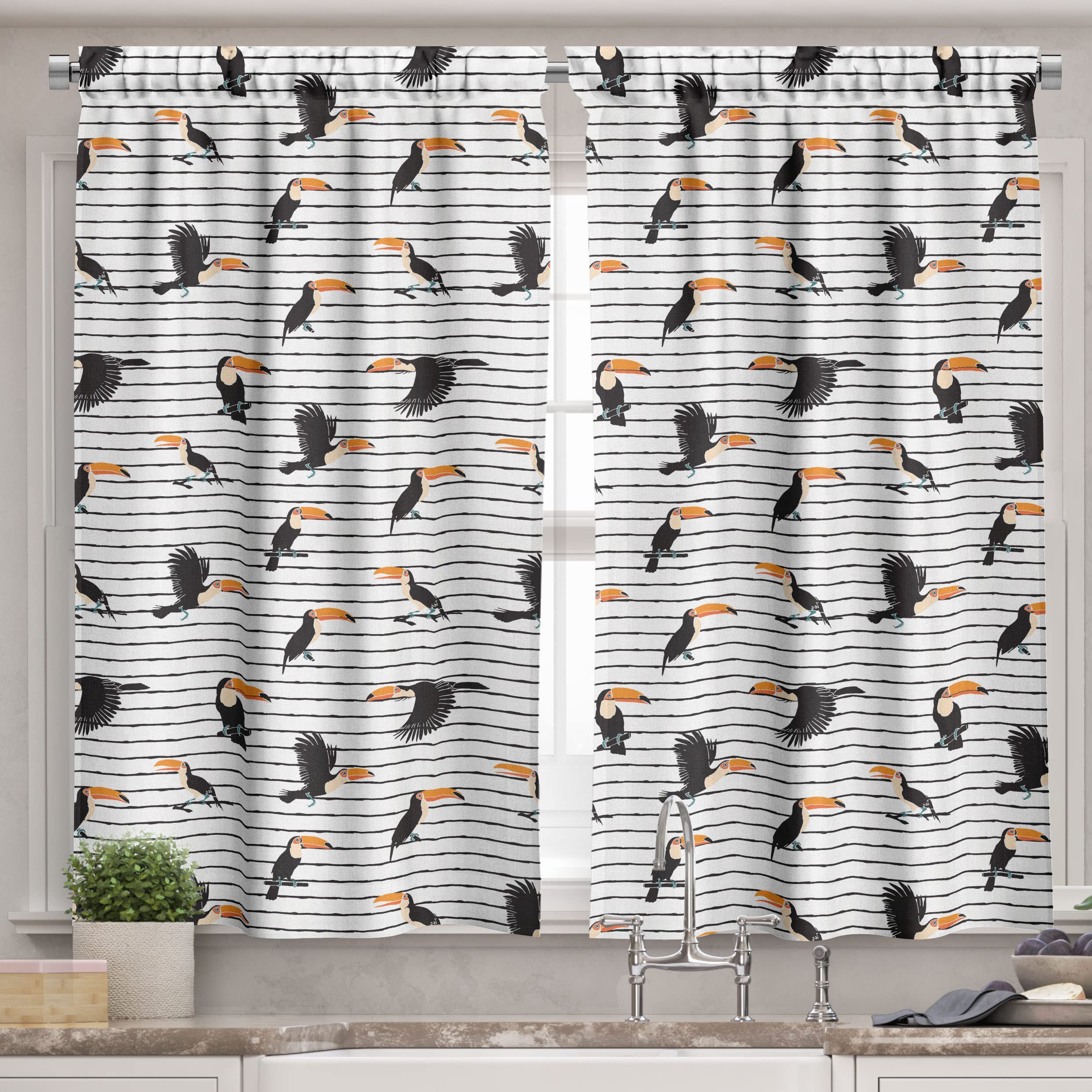 LORRAINE HOME FASHIONS Chadwick 54-inch x 38-inch Tailored Swag Pair, Black