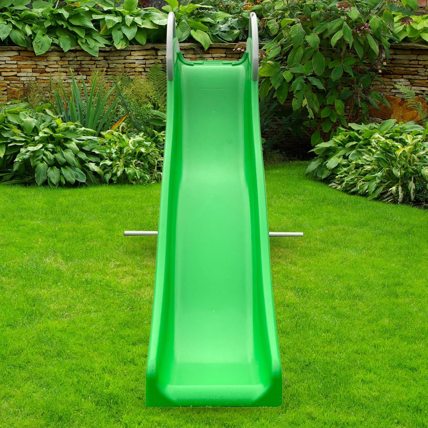 Одозго надоле view of the HyperMotion Children's Garden Slide in a garden setting