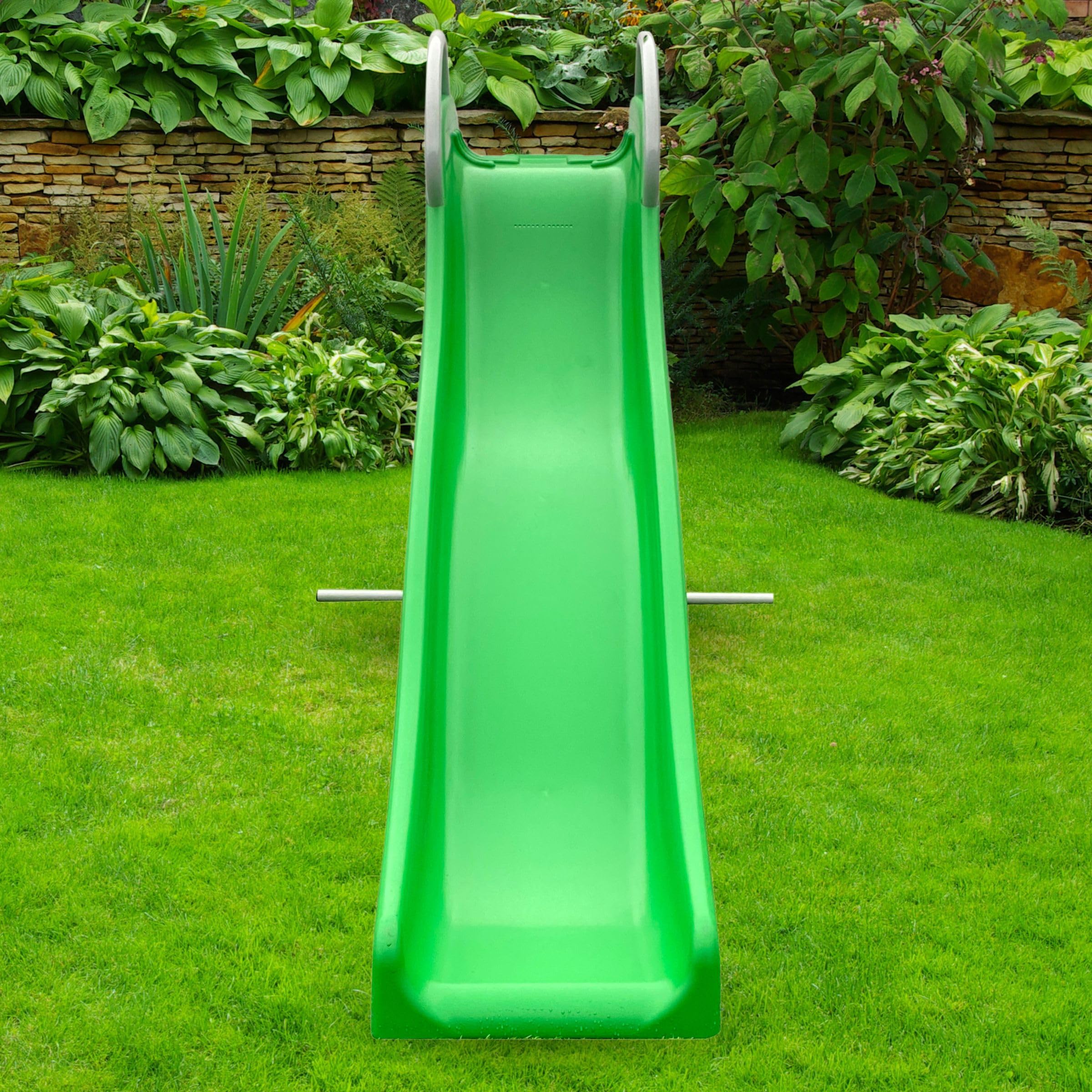 HyperMotion Scivolo per Bambini 3+, Grande Scivolo da Giardino con Scala, Lunghezza 185 cm, Portata Max 45 kg, Indipendente per Esterno, Verde