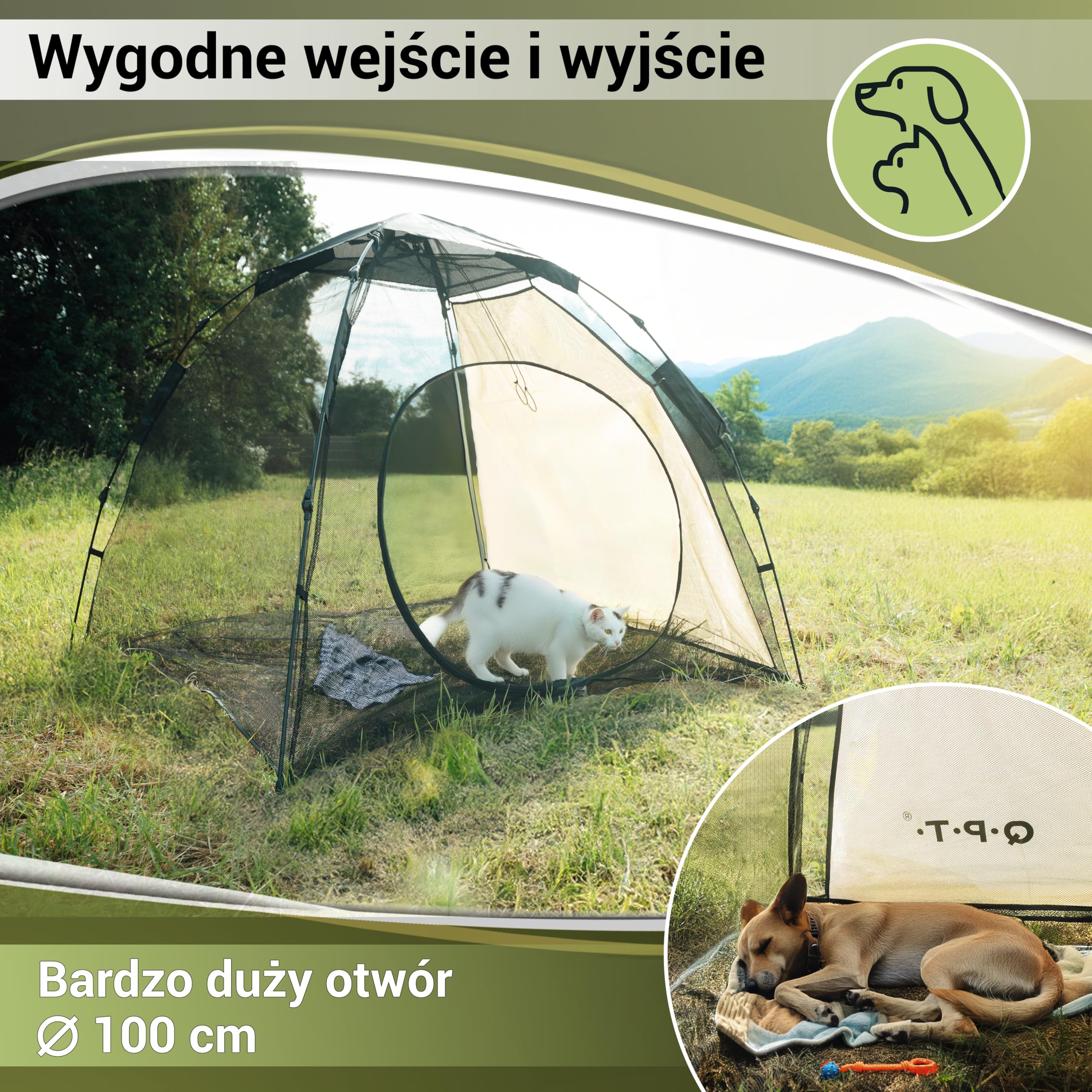 Kojec dla zwierząt - wybieg dla szczeniąt / wybieg dla kotów, kojec dla szczeniąt XXL, kojec dla psów i kotów, odporna na rozdarcia siatka