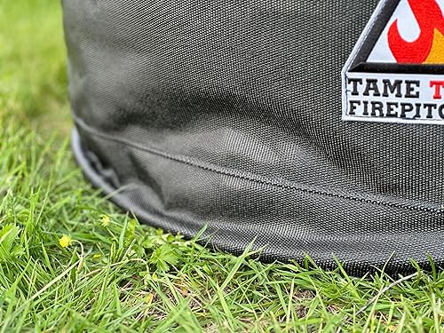Miniatura 6 de Tame The Flame - Cubierta redonda para hoguera de 22 pulgadas, ignífuga, cubierta de llama abierta, resistente, al aire libre, resistente a los