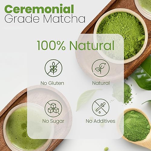 Miniatura 6 de Matcha Wellness - TAKARAMONO Matcha de grado ceremonial - Auténtico polvo de té verde matcha japonés molido con piedra de primera cosecha de