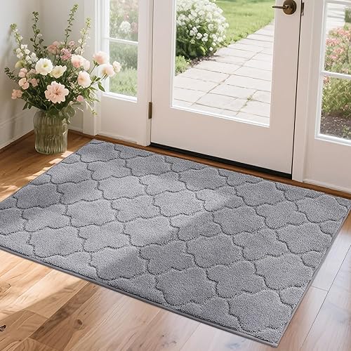 Vista 18 de COSY HOMEER Tapete antideslizante para puerta de entrada, para uso en interiores, tapete absorbente para puerta delantera, tapete de entrada lavable