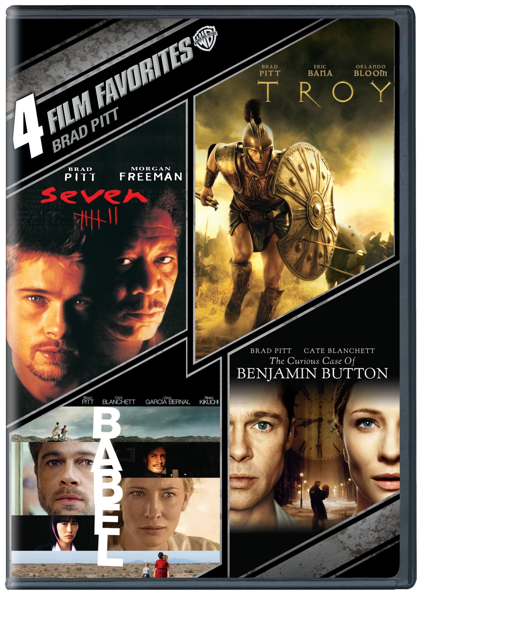 4 Film Favorites: Brad Pitt (The Curious Case Of Benjamin Button, Babel, Troy, Seven)