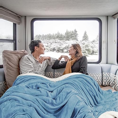 Miniatura 165 de Utopia Bedding - Manta sherpa de tamaño decorativo [negro, 50 x 60 pulgadas], manta reversible de vellón gruesa y cálida de 480 GSM, para cama