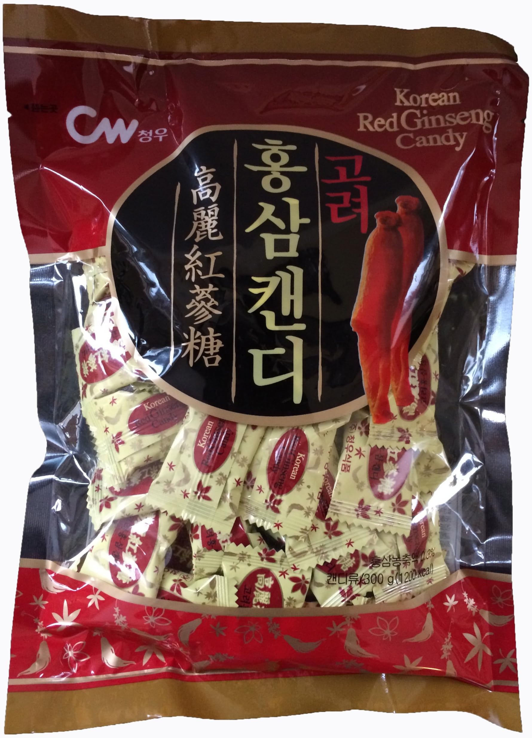Cheongwoo, Korean Red Ginseng Candy, 10.58 Ounce