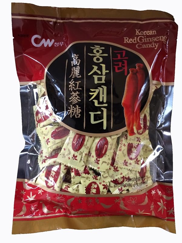Cheong Woo Bala mastigável de ginseng vermelho coreano com mentol, 0,3% e 3%, 300 g
