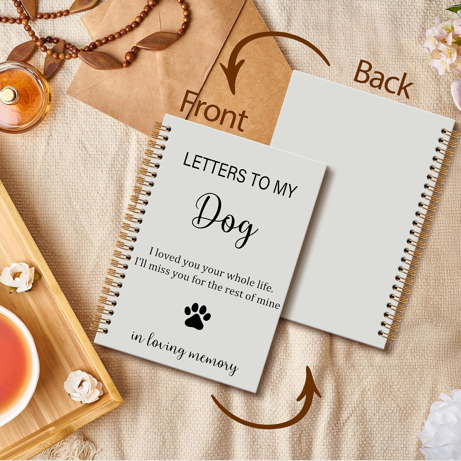 Memorial Gifts for Loss of Dog Grief Notebook Journal, Pet Memorial Gift for Dogs Journal, Sympathy Bereavement Notebooks Gifts for Loss of Dog, In Loving Memory Sympathy Gift, 6x8.2In image 5